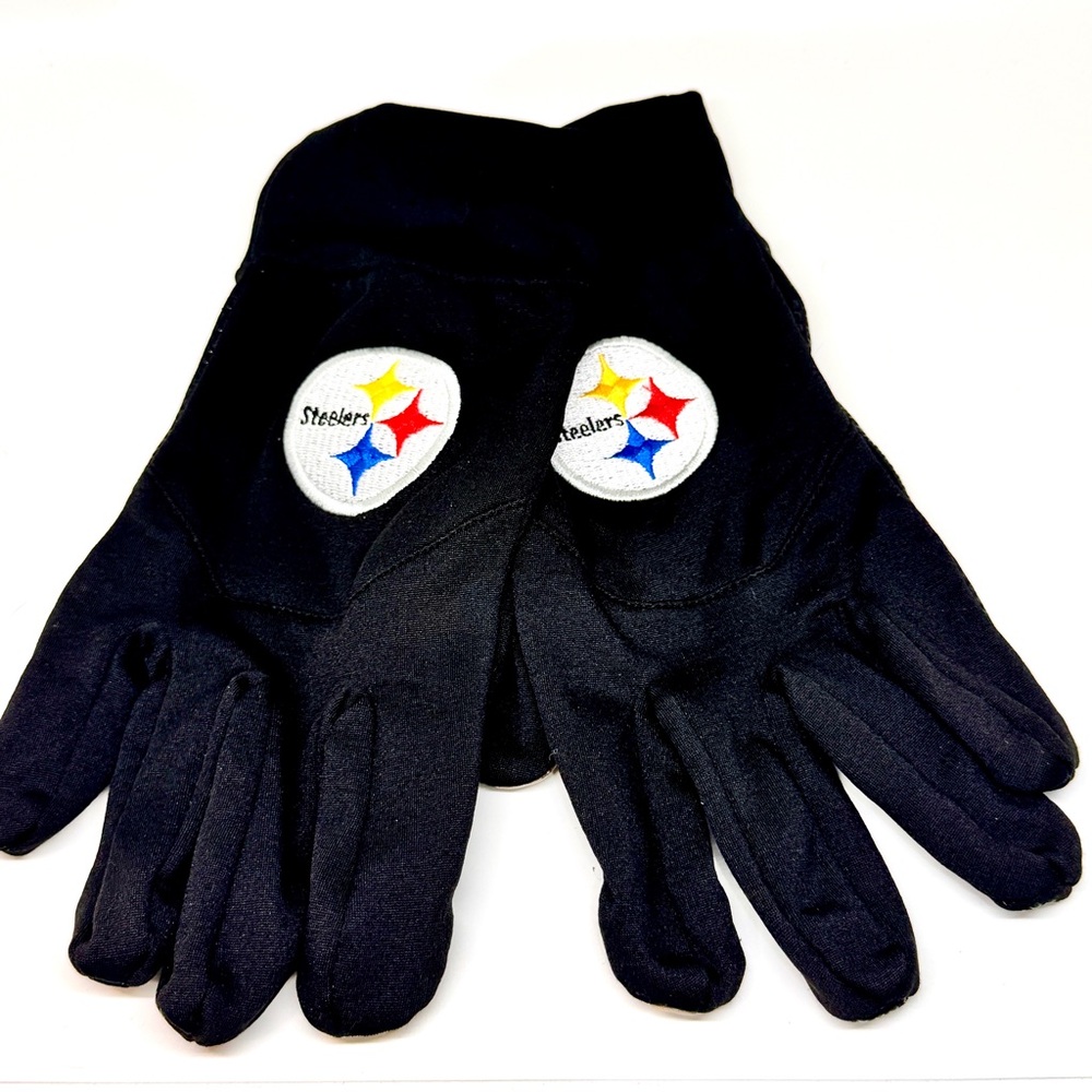 Pittsburgh Steelers NFL FOCO Gloves Black Gold Texting Touchscreen Grip One Size